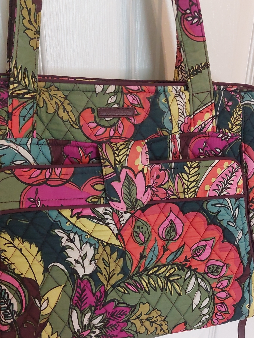 Vera Bradley Multicolor Quilted Floral Stroll Around Diaper Bag